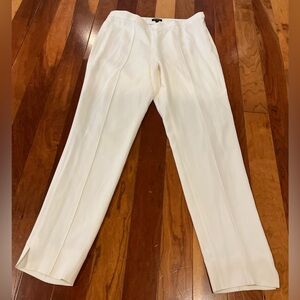 Worth Cream Lined Dress Pants Womans 8 Elegant Holiday Party Christmas Side Zip